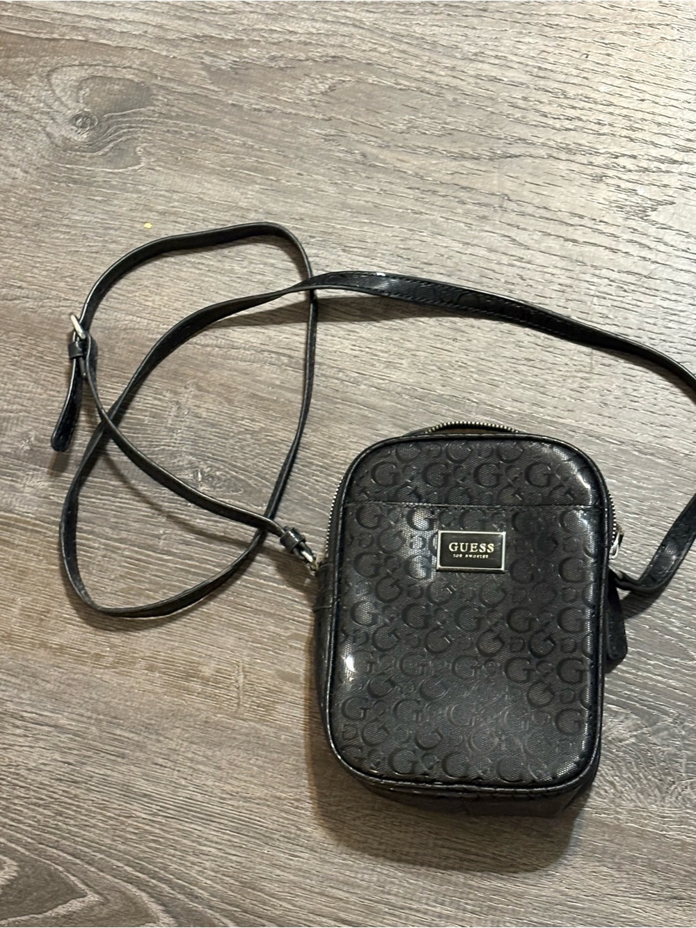 GUESS Black Monogram Crossbody